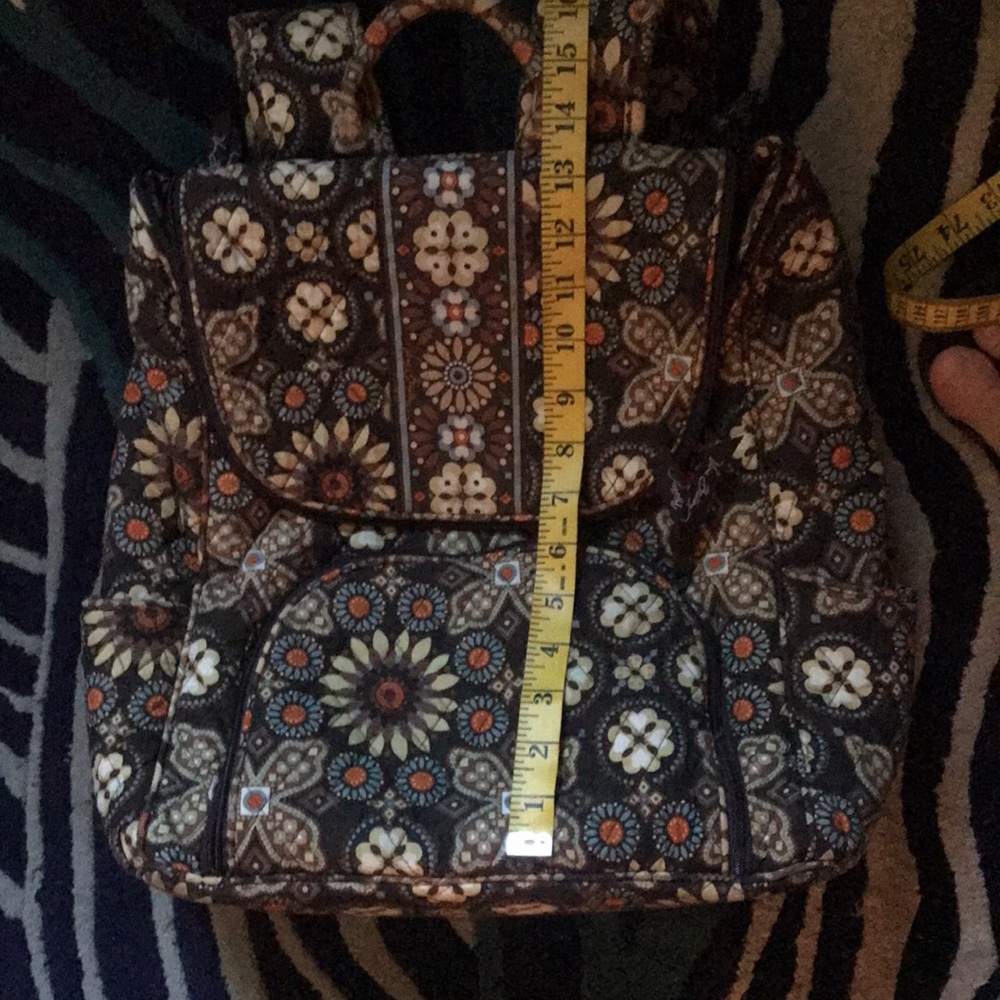 Brown Pattern Vera Bradley Backpack - image 6